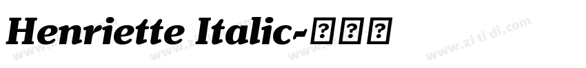 Henriette Italic字体转换